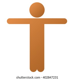 Child Scarescrow vector toolbar icon for software design. Style is a gradient icon symbol on a white background.