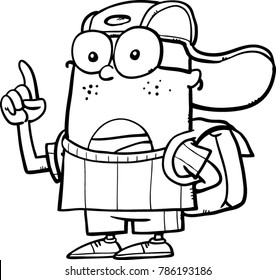 a child with a school bag