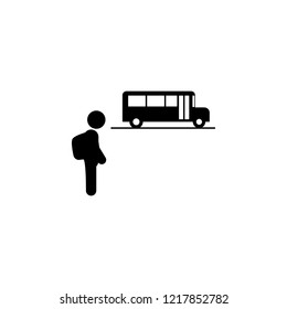 child,  school bus icon. Element of glyph self independent child icon for mobile concept and web apps. Glyph child,  school bus icon can be used for web and mobile