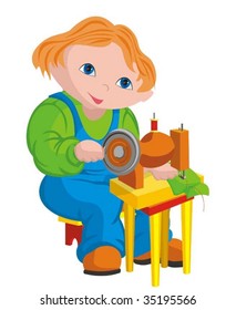 The child - seamstress