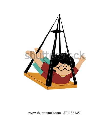 Child in Sensory Swing Hammock