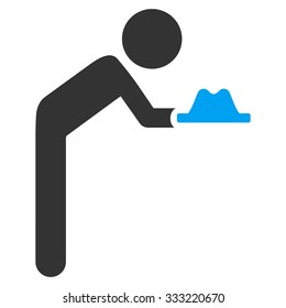 Child Servant vector icon. Style is flat symbol, rounded angles, white background.