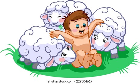 Child and Sheep