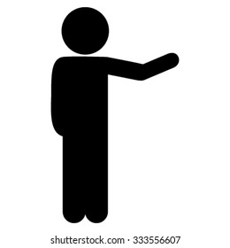 Child Show vector icon. Style is flat symbol, black color, rounded angles, white background.