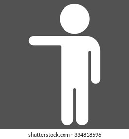 Child Show vector icon. Style is flat symbol, white color, rounded angles, gray background.