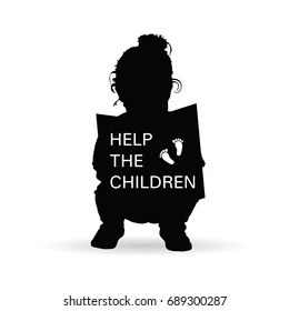 child silhouette with help children transparent art illustration