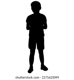 Child Silhouette On White Background Isolated Stock Vector (Royalty ...