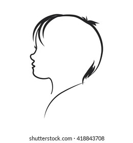  a child silhouette vector.