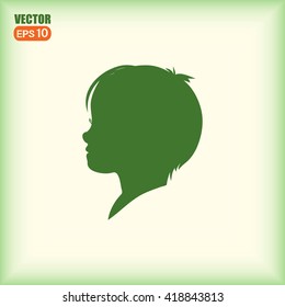  a child silhouette vector.