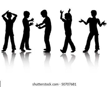 child silhouettes