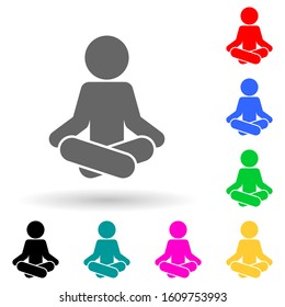 Child, sit multi color style icon. Simple glyph, flat vector of child icons for ui and ux, website or mobile application