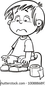child sit on the potty