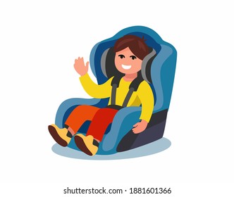 child sitting in car seat