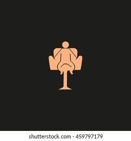 child sitting in a chair