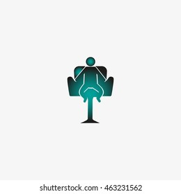 child sitting in a chair