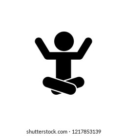 child, sitting icon. Element of child icon for mobile concept and web apps. Glyph child, sitting icon can be used for web and mobile