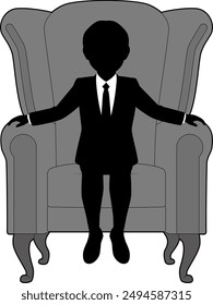 child sitting on a luxurious chair