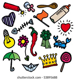 child sketch. Vector seamless pattern.