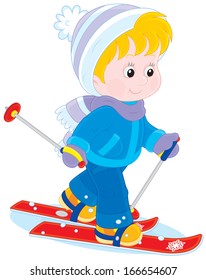 Child skiing