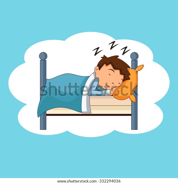 Child Sleeping Bedtime Vector Illustration Stock Vector (Royalty Free ...