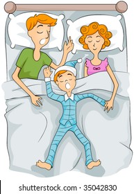 11,950 Cartoon family sleeping Images, Stock Photos & Vectors ...