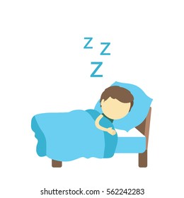 Child sleeping, vector illustration