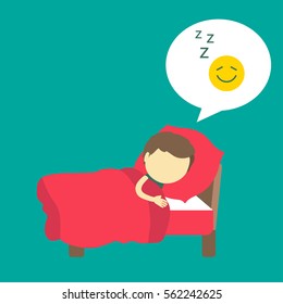 Child sleeping, vector illustration