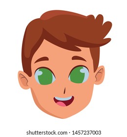 child smiling and happy portrait isolated vector illustration graphic design