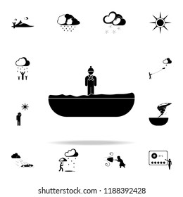 child in the snow sign icon. Weather icons universal set for web and mobile