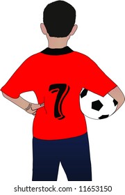 Child with soccer ball