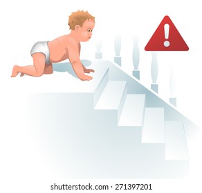 Child and stairs