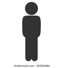 Child Standing Pose vector icon. Style is flat symbol, rounded angles, white background.