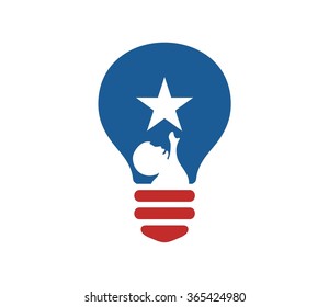 child and star american flag