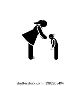 Child, stomach, ache icon. Element of indigestion symptoms sings. Premium quality graphic design icon. Signs and symbols collection icon for websites, web design