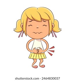 Child, stomach ache, pain, cute, girl 