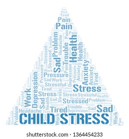 Child Stress word cloud.