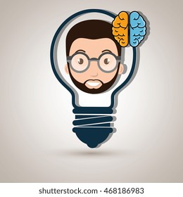 child student idea icon vector illustration graphic