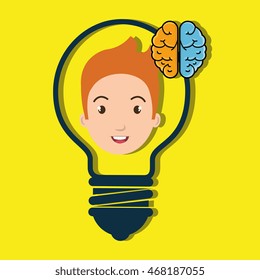 child student idea icon vector illustration graphic