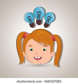 child student idea icon vector illustration graphic