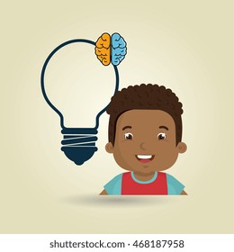 child student idea icon vector illustration graphic
