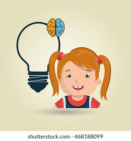 child student idea icon vector illustration graphic