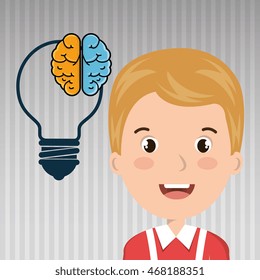 child student idea icon vector illustration graphic