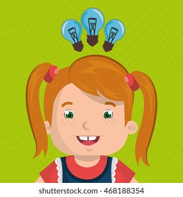child student idea icon vector illustration graphic