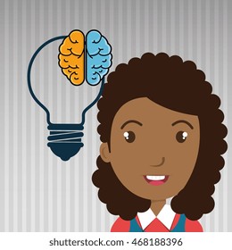 child student idea icon vector illustration graphic