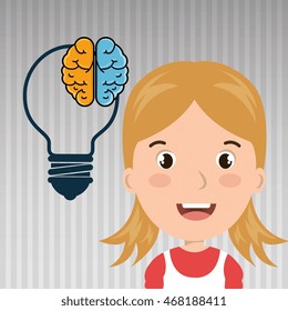 child student idea icon vector illustration graphic