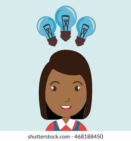 child student idea icon vector illustration graphic