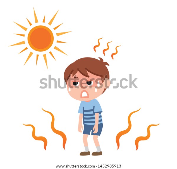 Child Suffering Heat Stroke Stock Vector (Royalty Free) 1452985913 ...