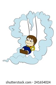 child at swing