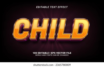 child text effect graphic style