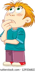 The child is thinking